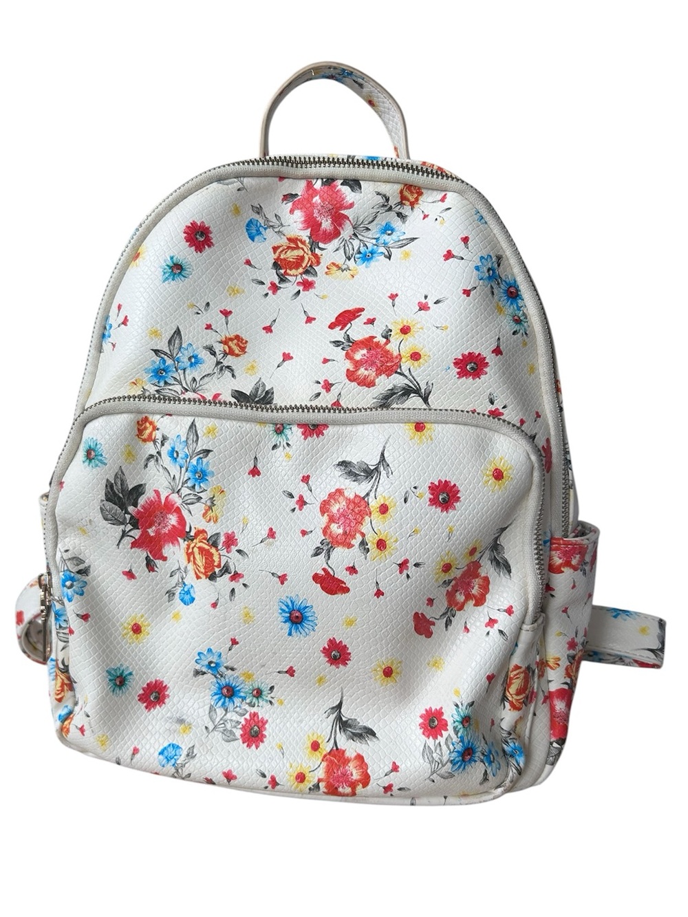 Moda Luxe Faux Leather Floral Print Bavkpack good clean condition - Picture 4 of 10
